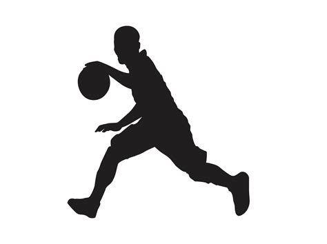 Silhouette Of A Basketball Player Carrying A Basketball 22599097 Png