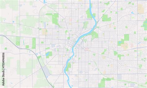 Rockford Illinois Map Detailed Map Of Rockford Illinois Stock