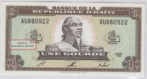 Haiti Banque De La RÉpublique D Haiti 1992 94 Issue 1 Gourde Pick 259