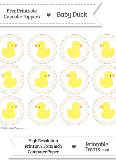 Free Antique White Chevron Baby Duck Cupcake Toppers Tortas De Shower