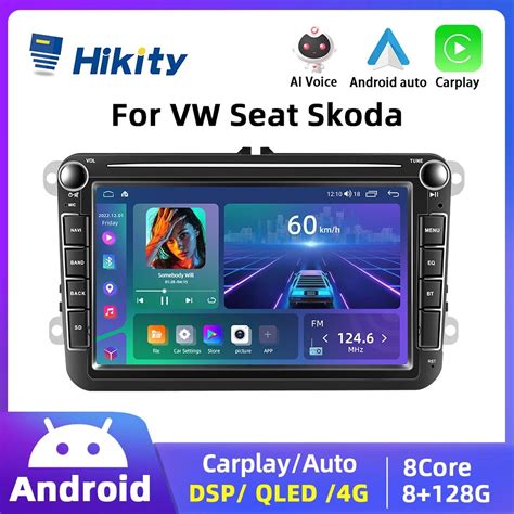 Hikity Android Din Car Radio For Vw Passat Golf Caddy Scoda Din