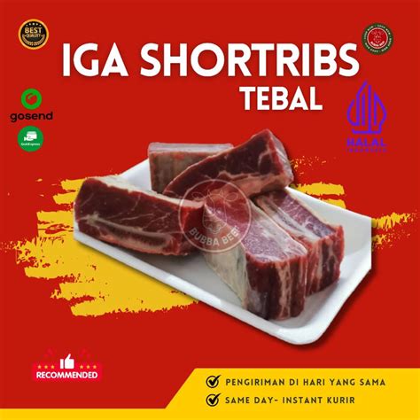 Jual Daging Iga Tebal 500gr Beef Shortribs Iga Sapi Premium