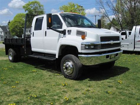 Sell Used 2005 Chevy Kodiak C4500 4x4 Crew Cab Flatbed 4wd Turbo Diesel 74k In Cortland New