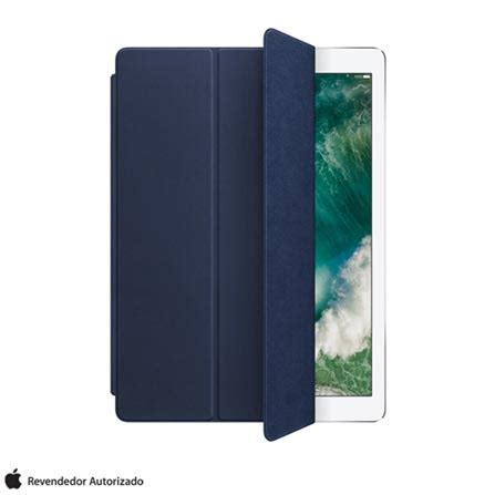 Capa Smart Cover Para Ipad Pro De Couro Azul Meia Noite Apple