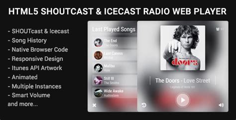 HTML5 Shoutcast & Icecast Radio Web Player v1.2 » Premium Scripts ...