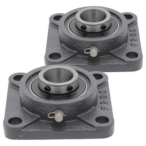 2 Pack Ucf206 18 4 Bolt Flange Mount Ball Bearing Unit Insert Bearing Uc206 18 Cast Iron