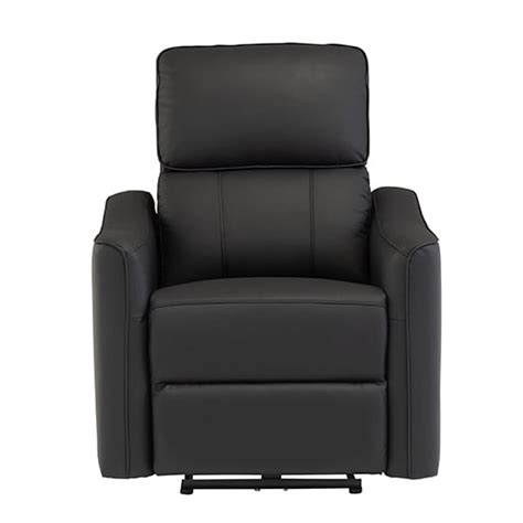 Carlton Faux Leather Electric Recliner Armchair In Black SofaAuction