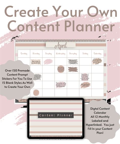 Digital Social Media Content Planner | kerri kreative