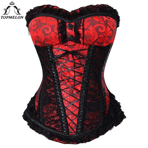 Topmelon Corset Bustier Gothic Corselet Corset Women Bustier Steampunk Modeling Strap Sexy Lace