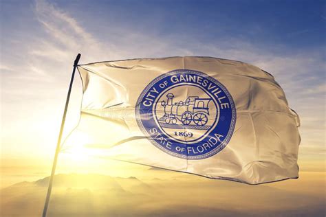 florida gainesville flag design stock   royalty