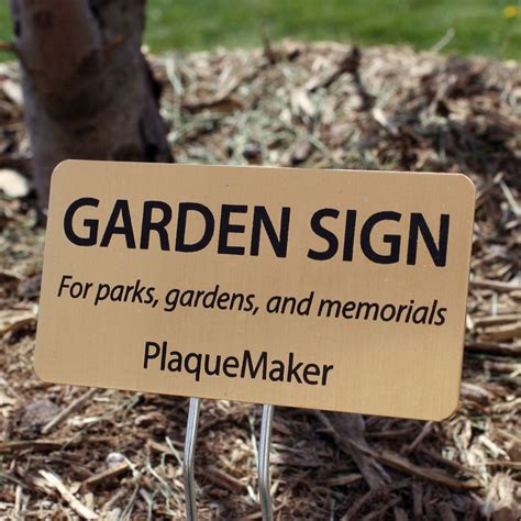 Custom Laser Fused Or Color Printed Bronze Garden Marker Memorial Markers Garden Signs