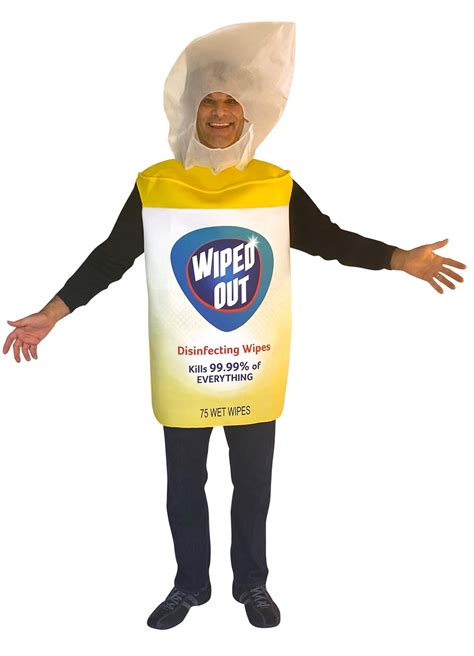 Rasta Imposta Wiped Out Disinfecting Sanitizer Wipes Halloween Costume