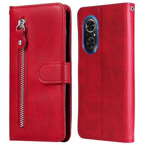 Preklopni Ovitek Leather Zipper Red Za Huawei Nova Se Honor