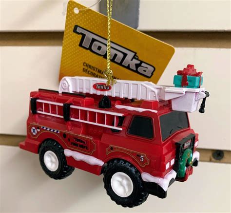 Ornament Fire Tonka Fire Truck Decked Out For The Holidays