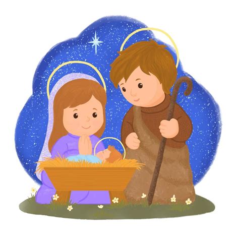 Birth Of Jesus Happy Christmas Greeting Card 11439407 Vector Art At