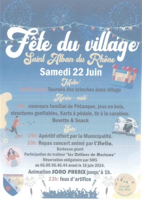 Fête du village Mairie de Saint Alban du Rhône