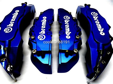 New Big Dark Blue Brembo Look Brake Caliper Cover Front Rear Pcs Ebay