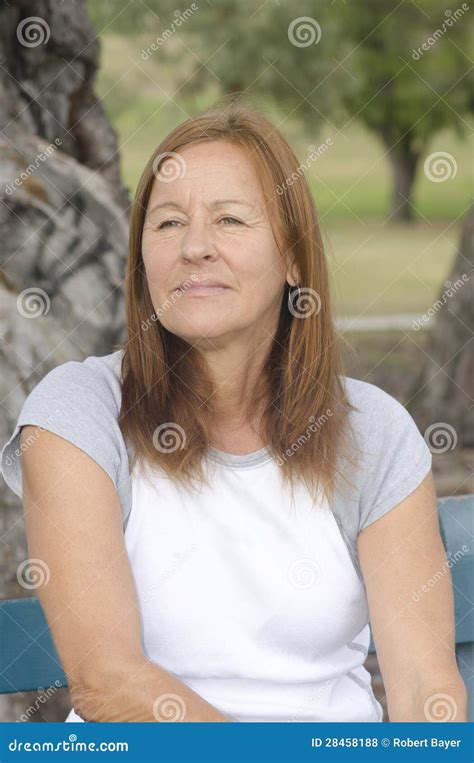 Portrait Depressed Lonely Mature Woman Stock Photo Image Of Menopause