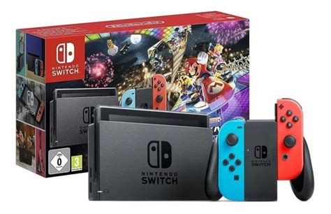 Nintendo Switch Lcd Mario Kart Deluxe Joy Neon Blue E Neon