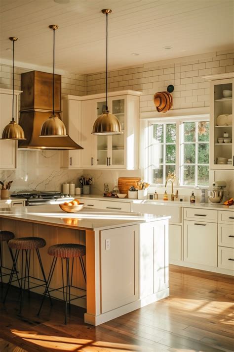 Farmhouse Kitchen Color Schemes Quiet Minimal