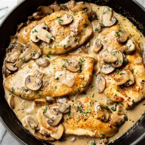 Creamy White Wine Mushroom Chicken • Salt And Lavender