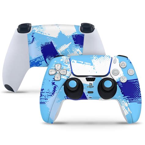 PlayStation 5 Controller Skin - Blue Brush Stroke Pattern – SkinsLegend