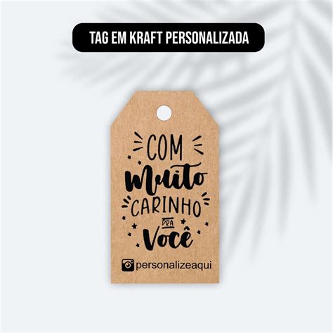 Tag Etiqueta Kraft Personalizada Unidades Escorrega O Pre O