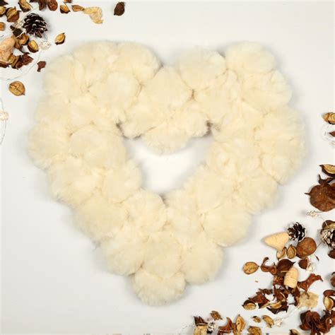 Pom Pom Heart Wreath Craft Kit Heart Shaped Pompom Wreath Etsy