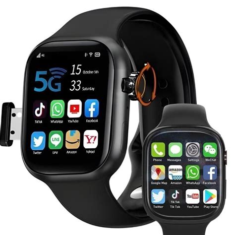 Smartwatch Com Camera - Smartwatch Android Com 64GB Câmera Giratória 12MP Chip SIM WiFi Play ...