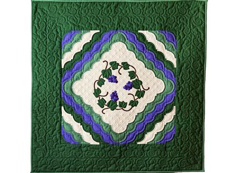 Indiana Amish Grape Wreath Path Wall Hanging | Indiana Amish Quilts