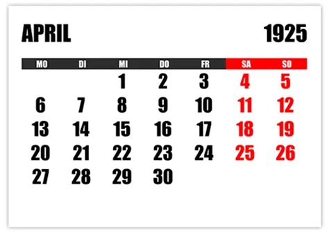 Kalender 1925 – kalender.su