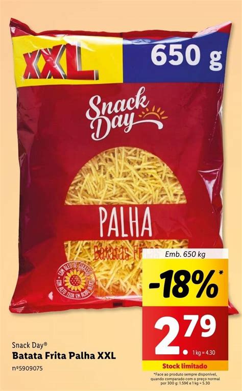 Promo O Snack Day Batata Frita Palha Xxl Emb Kg Em Lidl