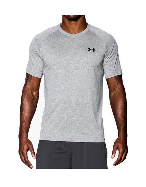 Men S Ua Tech Short Sleeve T Shirt By Under Armour Colour True Gray