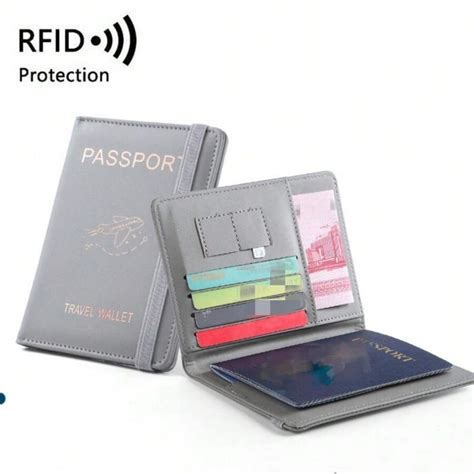 1 Peça Capa De Porta passaporte De Couro Pu Bloqueador Rfid