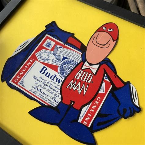 70s Vintage Budweiser Bud Man Sticker Wframe M730 2000toys Antique