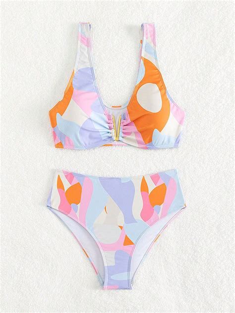 Print Sexy Split High Waist Beach Bikini Uniqistic