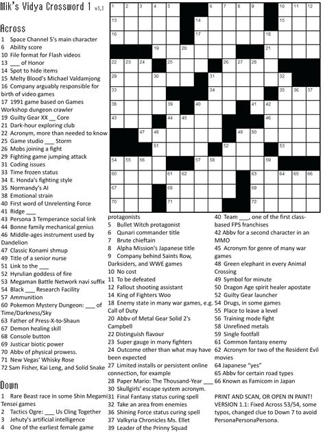 Free Printable Themed Crossword Puzzles – Myheartbeats.club - Free Printable Crosswords - Free ...