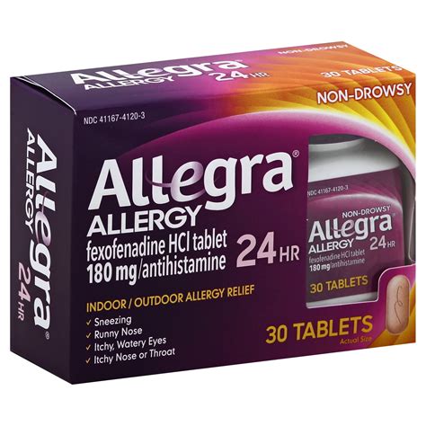 Allegra 24 Hour Allergy Relief Tablets Fexofenadine Hydrochloride 30 Ct Shipt