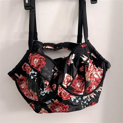 Torrid Swim Torrid Black Floral Wired Bikini Top Poshmark