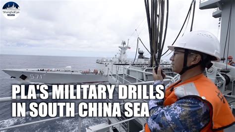 Pla Conducts Multiple Main Combat Ships Drills In South China Sea Youtube