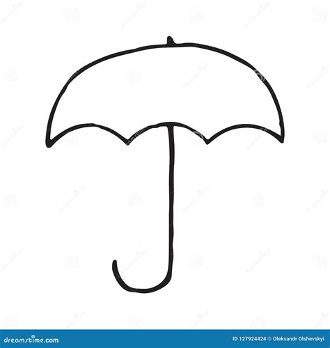 Umbrella Hand Drawn Outline Doodle Icon Stock Vector Illustration Of Fashion Business 127924424