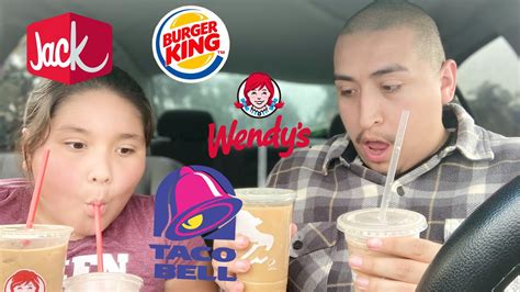 Trying Ice Coffee Drinks From Fast Food Restaurant Taste Test YouTube