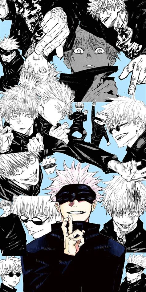 Gojo Satoru Jujutsu Kaisen Manga Art Funny Gojo HD Phone Wallpaper