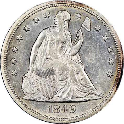 1849 Proof Seated Liberty Dollar Prices Ungraded Ngc Pcgs Values