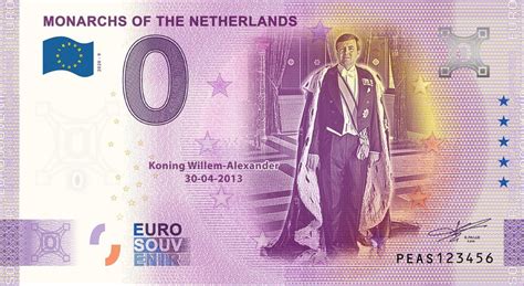 0 Euro Biljet 2020 Vorsten Van Nederland Koning Willem