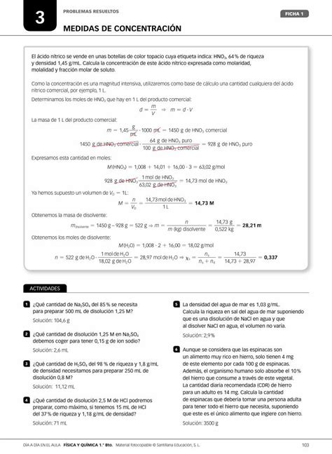 PDF MEDIDAS DE CONCENTRACIÓN Física y Química en La PDF