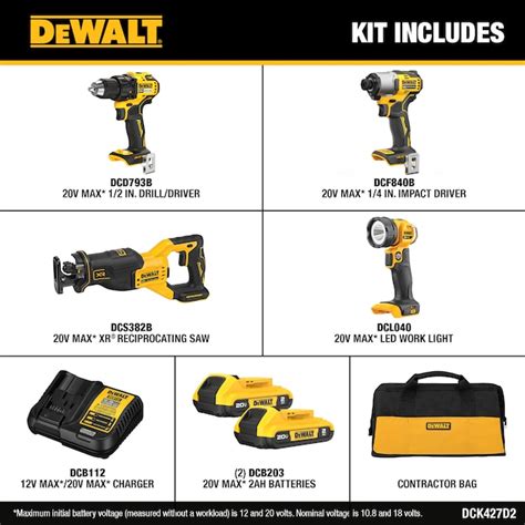 Dewalt 20v Max 4 Tool Brushless Power Tool Combo Kit With Soft Case 2