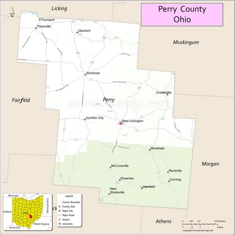 Map of Perry County, Ohio - Thong Thai Real