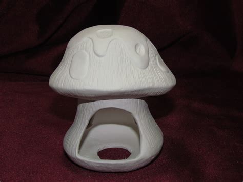 Ceramic Bisque Mushroom Tea Light Candle Holder Ready To Paint U Paint