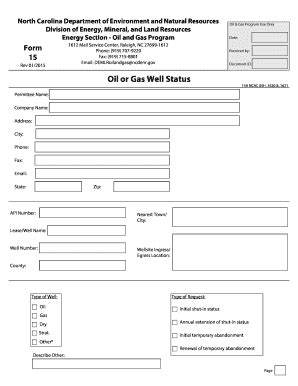 Fillable Online BFormb 15 Oil Or Gas Well Status Amazon Web